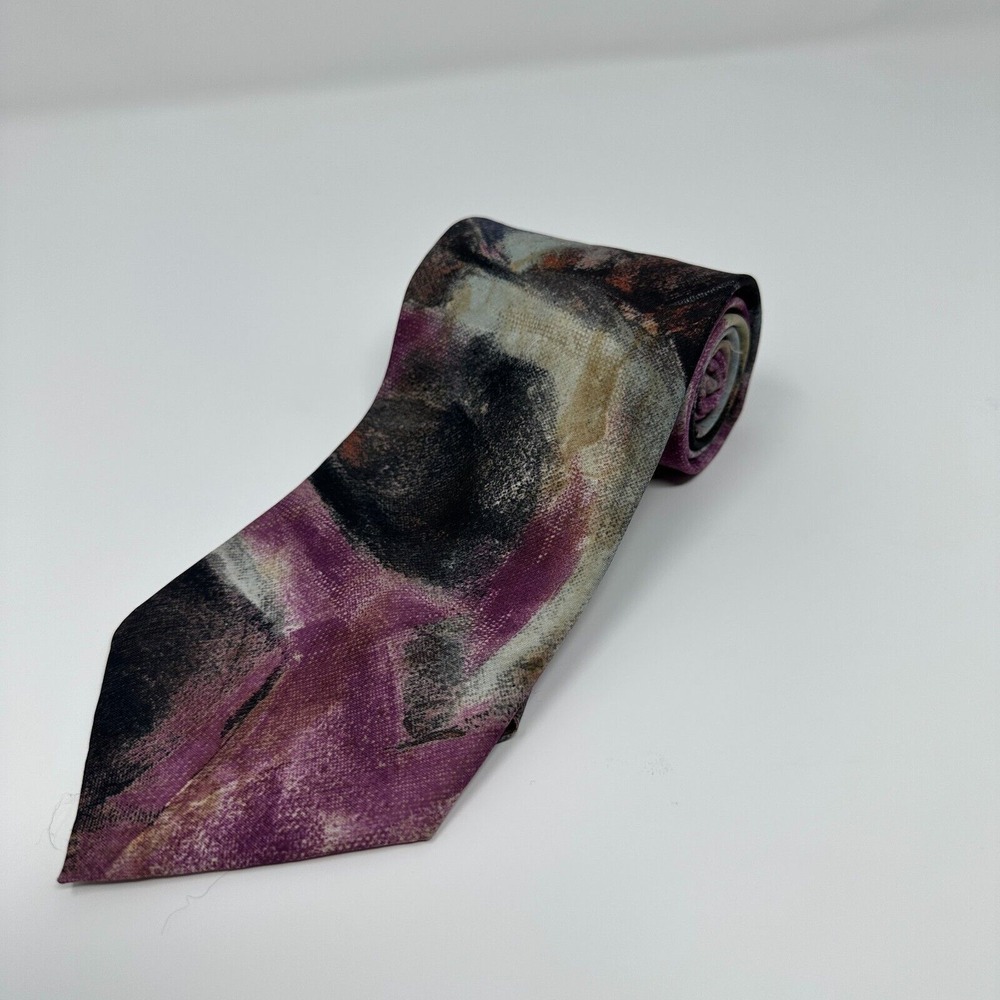 Wembley Men's Multi-Color Abstract Purple mix Polyester Made in USA‎ 56L x 3.5W